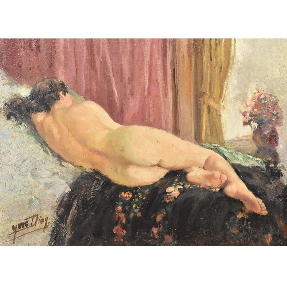 Quadri Nudità Femminile, Dipinti Di Nudi, Primi Novecento, Art DEco,  Pittura Ad Olio Su Tela.