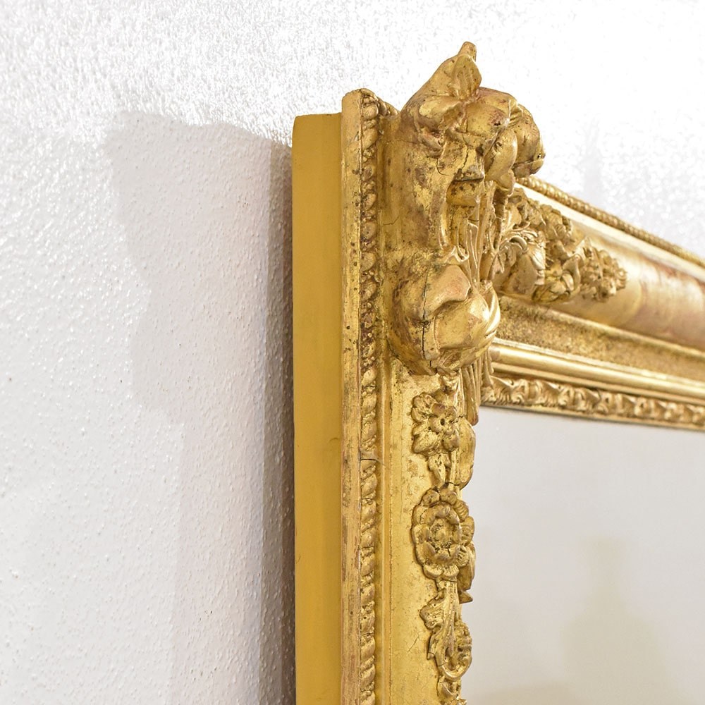 Louis-Philippe mirror gilded with gold leaf antique mirror